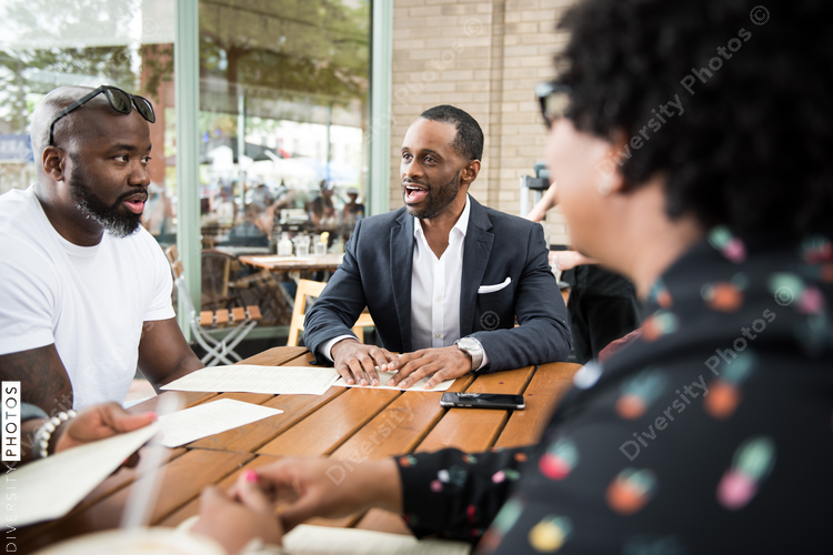 Business people having a casual business meeting